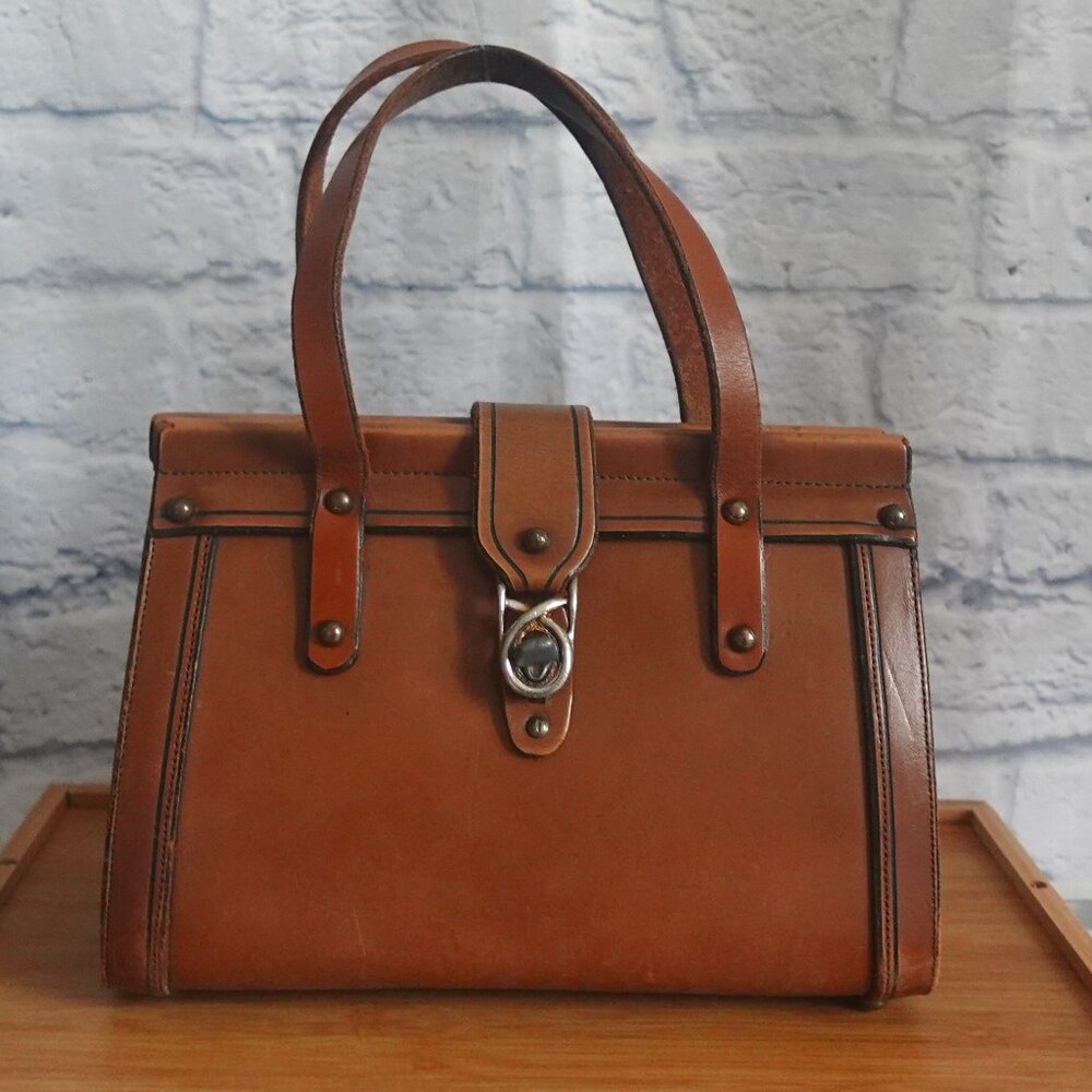 Vintage John Romain Style Leather Handbag
